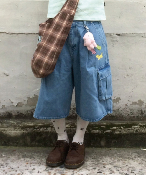 Maltese Cargo Bermuda Denim Pants LIGHT BLUE