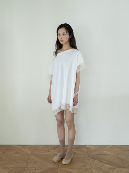 LACE LOOSE T (WHITE)