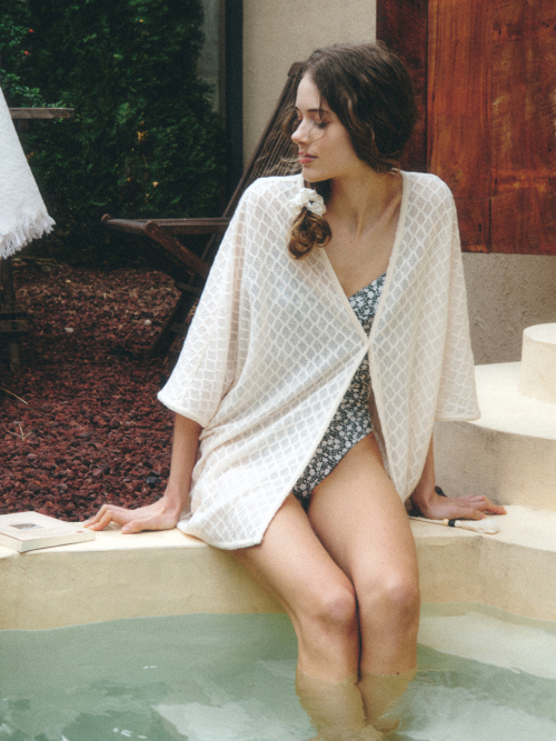 BAIN crochet cover up cardigan_IVORY