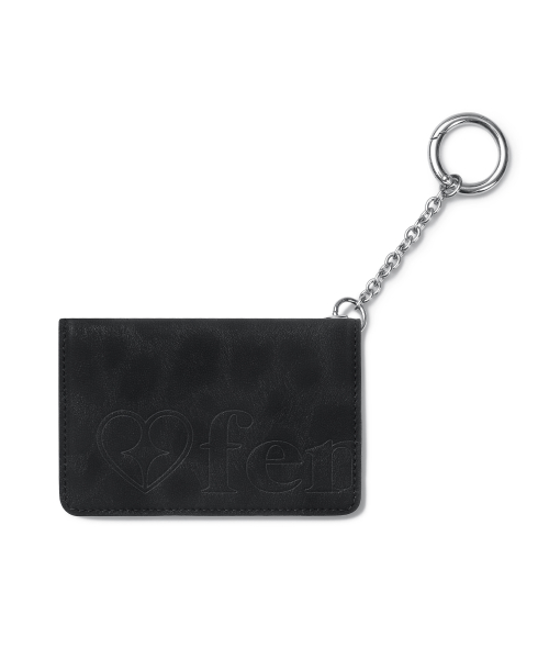 SOFT CARD KEYRING - LEOPARD BLACK