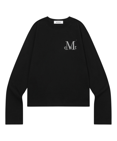 LUNET GINGHAM CHECK SIGNATURE LOGO LONG SLEEVE T (2COLOR)