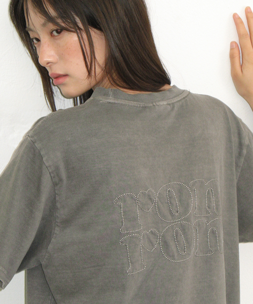 PIGMENT MINI LABEL BASIC FIT T SHIRT GREY