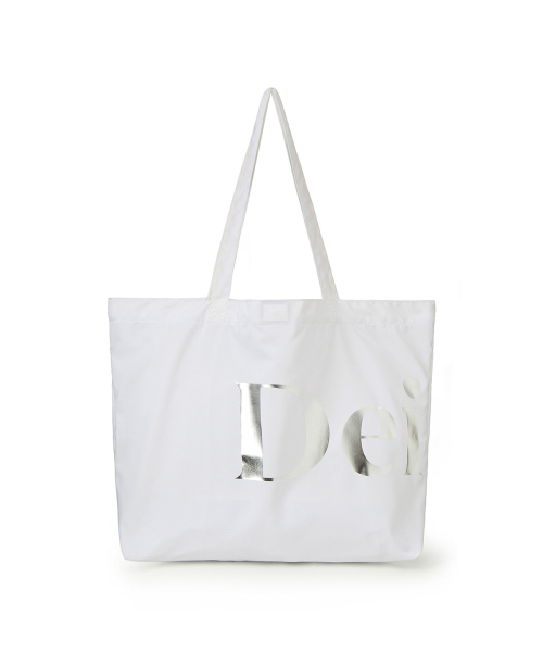 POINT LOGO SHOULDER BIG BAG IN WHITE