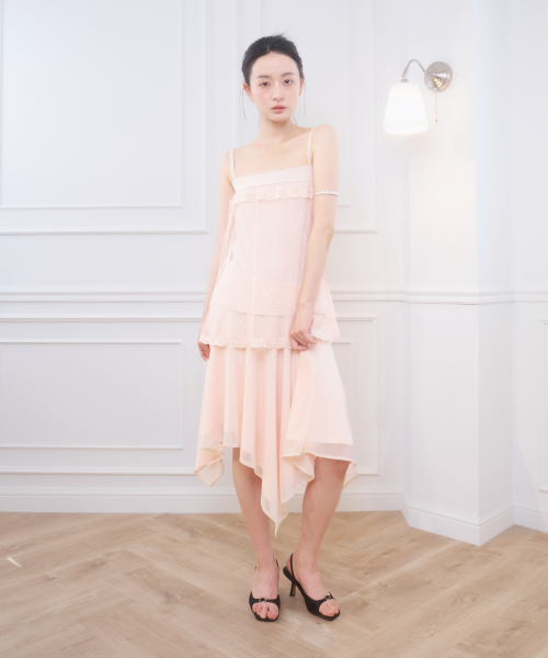 IRIS LOW RISE MIDI SKIRT PINK