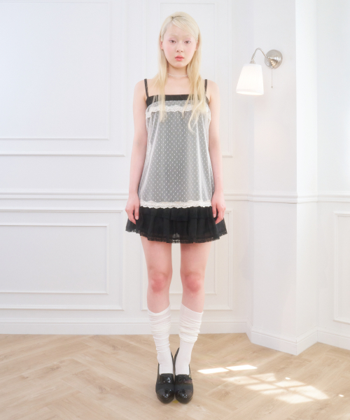 ODETTE TIERED SKIRT BLACK