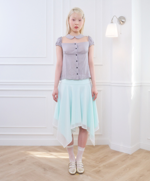 PARIS BLOUSE GRAY