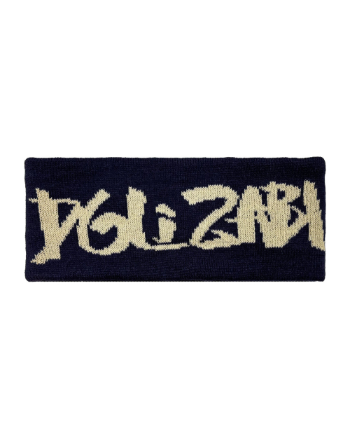 Signature Jacquard Logo Knit Hair Band (Navy)