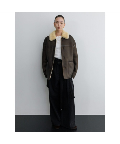 Reversible Shearling Jacket Brown (TA5X11A05D)