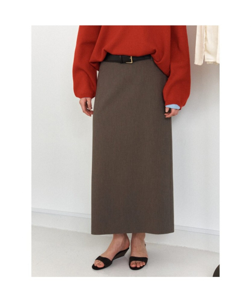 Classic H Line Skirt Brown (TA6227A02D)
