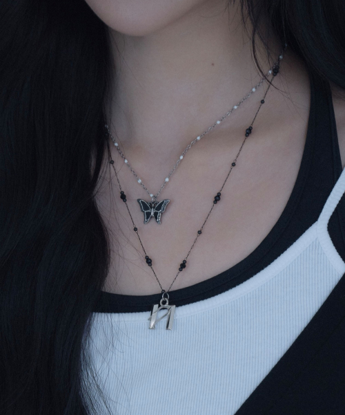NEWALRIN BUTTERFLY Double-Layer Necklace