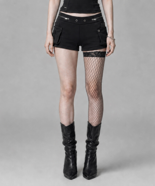 Two Zipper short pants (Black)