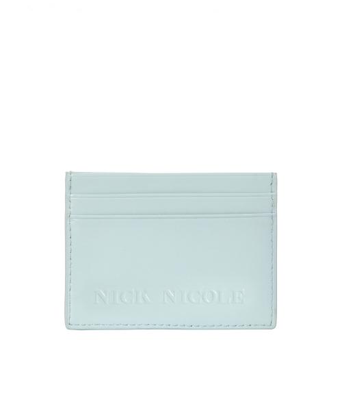EMBOSSED LEATHER CARD WALLET_MINT