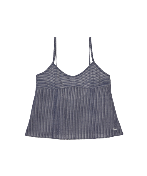 SHEER STRAP CAMI TOP_NAVY