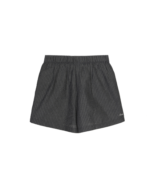 SHEER STRIPE SHORT PANTS_BLACK