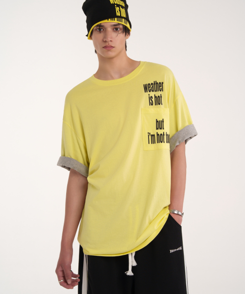 two sleeve hot t-shirt (yellow)