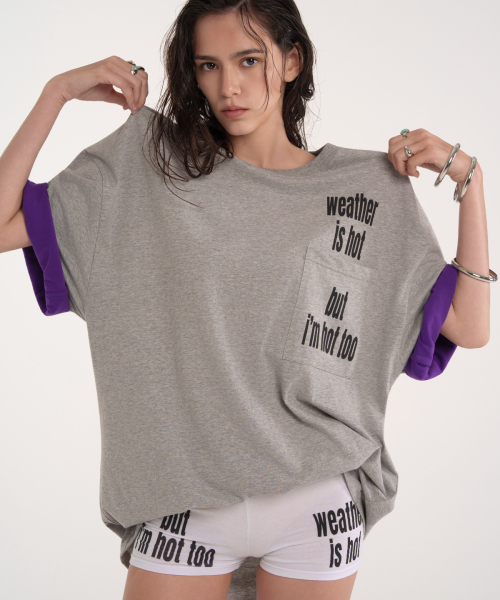 two sleeve hot t-shirt (gray)