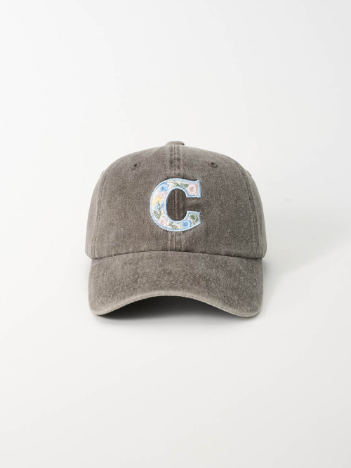 Flower C Washing Ball Cap (Brown)