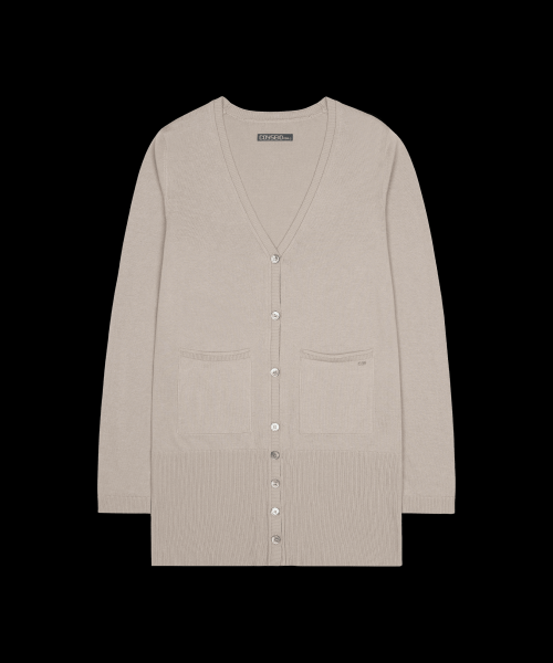 038 LONG CARDIGAN BEIGE