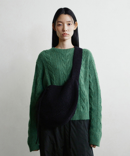 picker knit bag (black)