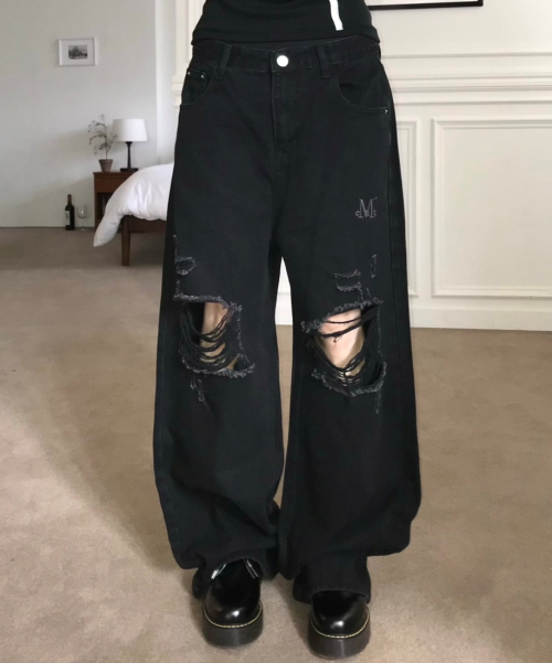 MOVA WASHING DAMAGE DENIM PANTS (3COLOR)