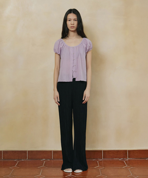 wish ribbed pants (black)