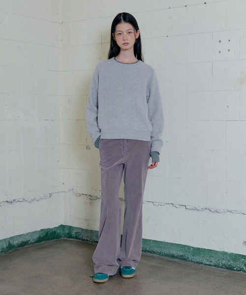 galee boucle pullover (light gray)