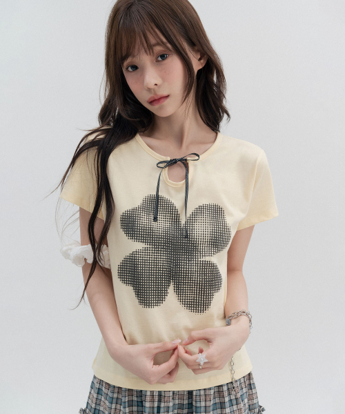 High School Logo Ribbon T Shirt_Yellow