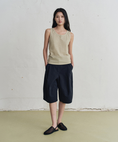 reed sleeveless top (3color)