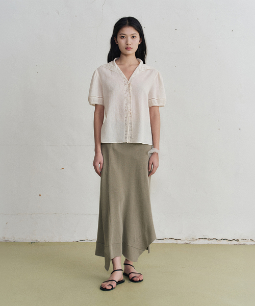 griphis cotton blouse (ivory)