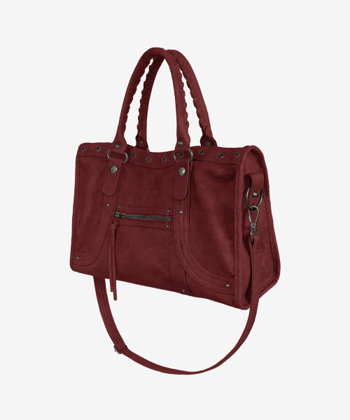 Velton Curve Tote Bag_Burgundy
