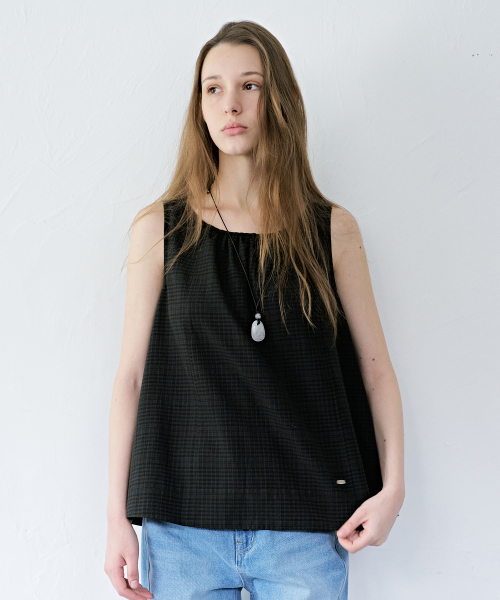 Lili Shirring Sleeveless Blouse_2color