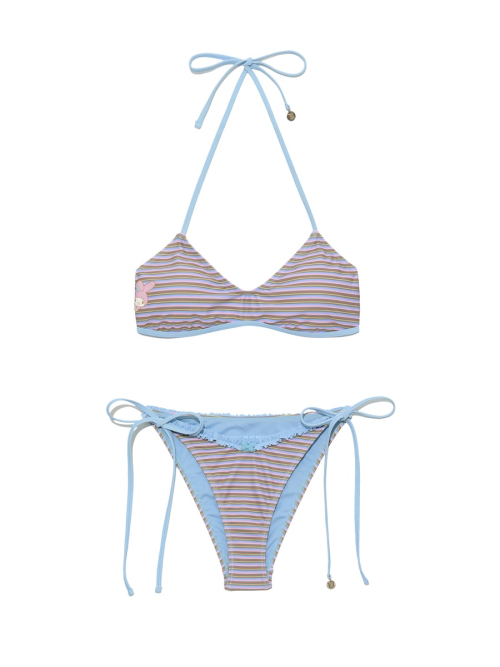GLOWNY X MY MELODY SUNSET BIKINI SET (STRIPE)