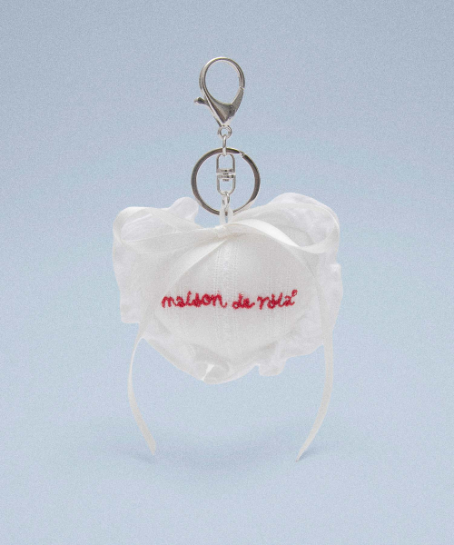 HEART KEYRING WHITE