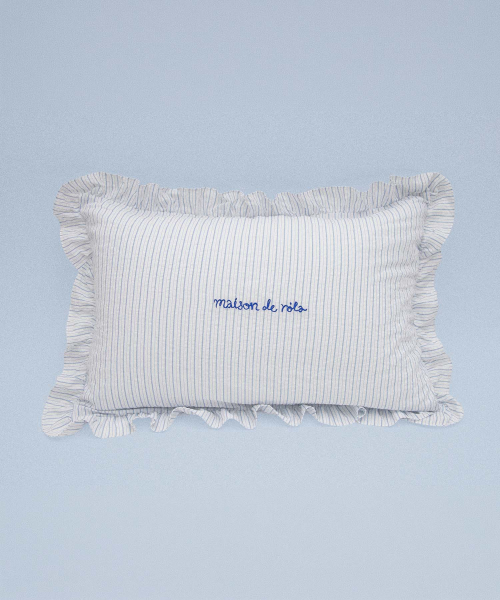 MAISON DE ROLA EMBROIDERY PILLOW COVER LIGHT BLUE