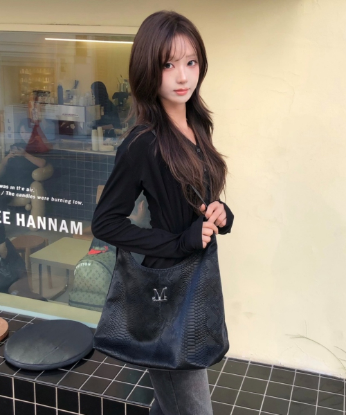 ERVA SNAKE PATTERN SHOULDER BAG UNISEX