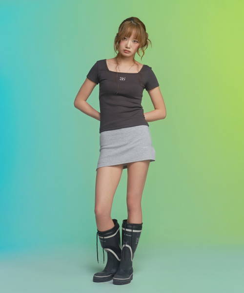 DOLLY MINI SKIRT / GRAY