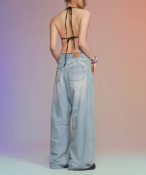 SUNFADE DENIM PANTS / LIGHT BLUE