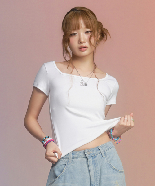 SQUARE LINE TEE / WHITE