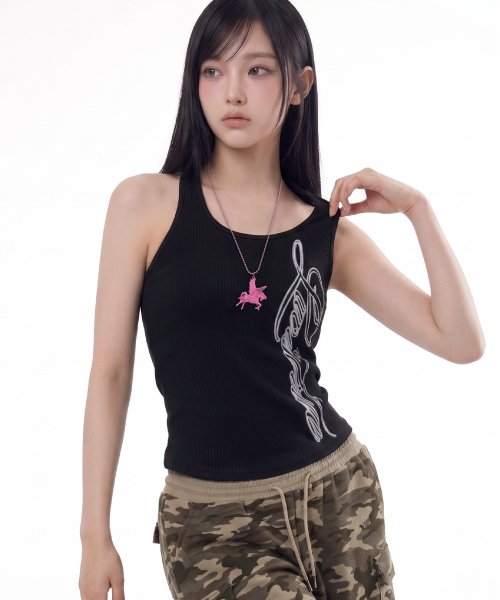 SY BASIC HALTER NECK TOP(BLACK)