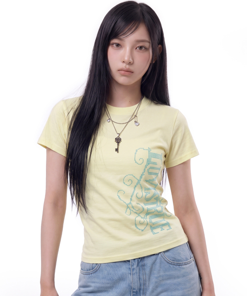 EL LUVISTRUE LOGO TEE(YELLOW)