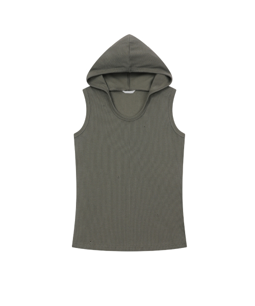 MOSQUITO HOODIE SLEEVELESS KHAKI