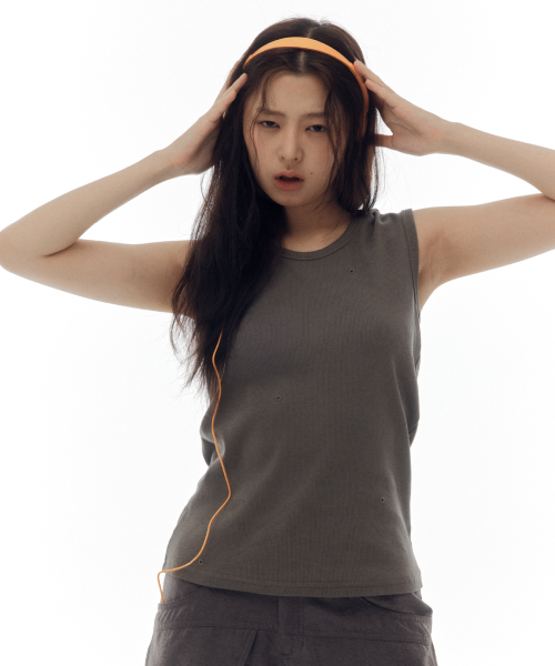 MOSQUITO HOODIE SLEEVELESS KHAKI