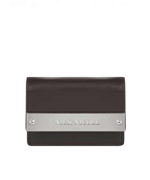 CRYSTAL ACCORDION WALLET_BROWN