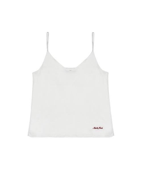 SATIN CAMI SLEEVELESS TOP_IVORY