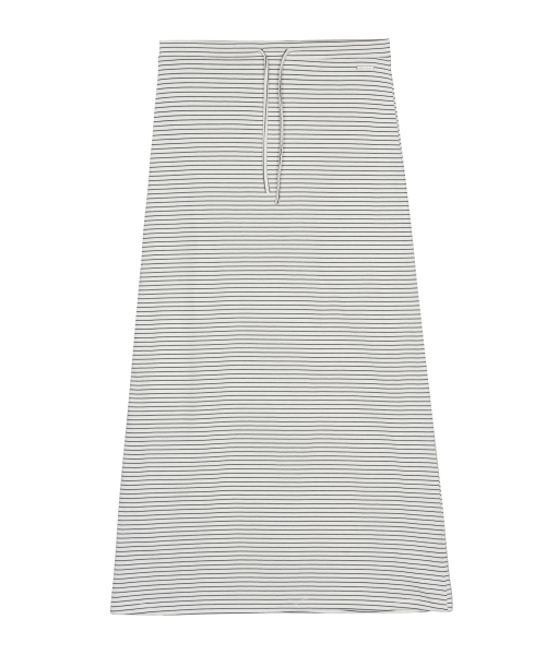 STRIPE STRING LONG SKIRT_WHITE