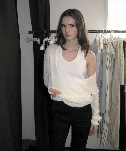 Pento summer deep v-neck knit - Ivory