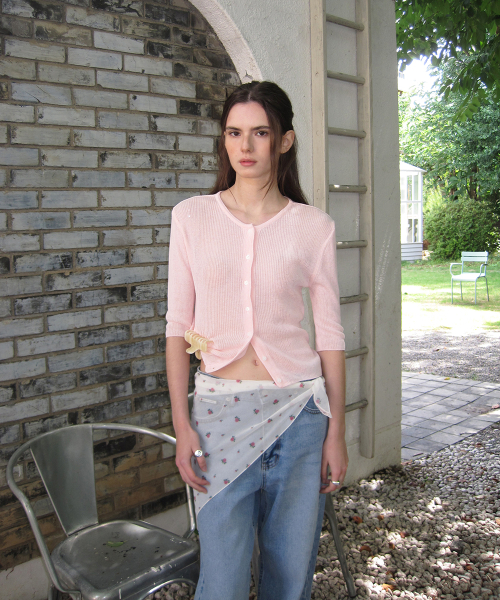 Lume linen cardigan - Pink