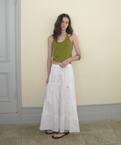 Alba banding long skirt - Ivory