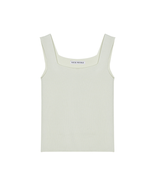 SQUARE NECK KNIT SLEEVELESS_MINT