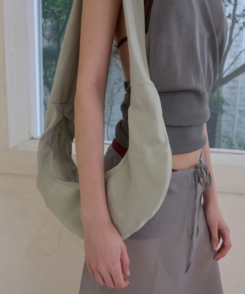 Small fling hobo fabric bag(Khaki beige)_OVBRX26351BEE